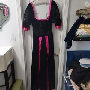 Black Pink Dress Marielouise Reynolds Bunratty Cottage Clare Ireland Vintage